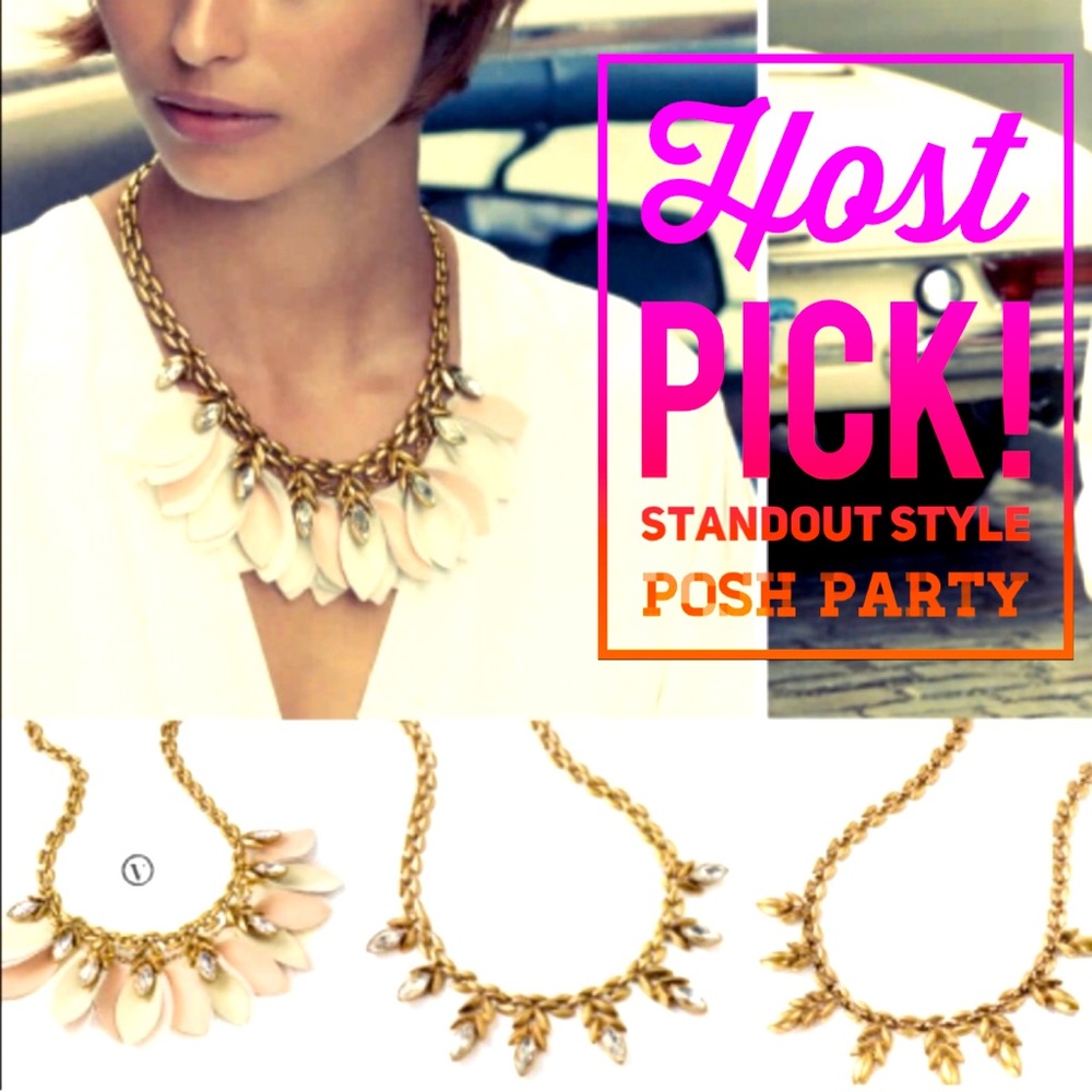 Stella & Dot | Versatile Crystal Encrusted Birdie Feather Statement Neck…